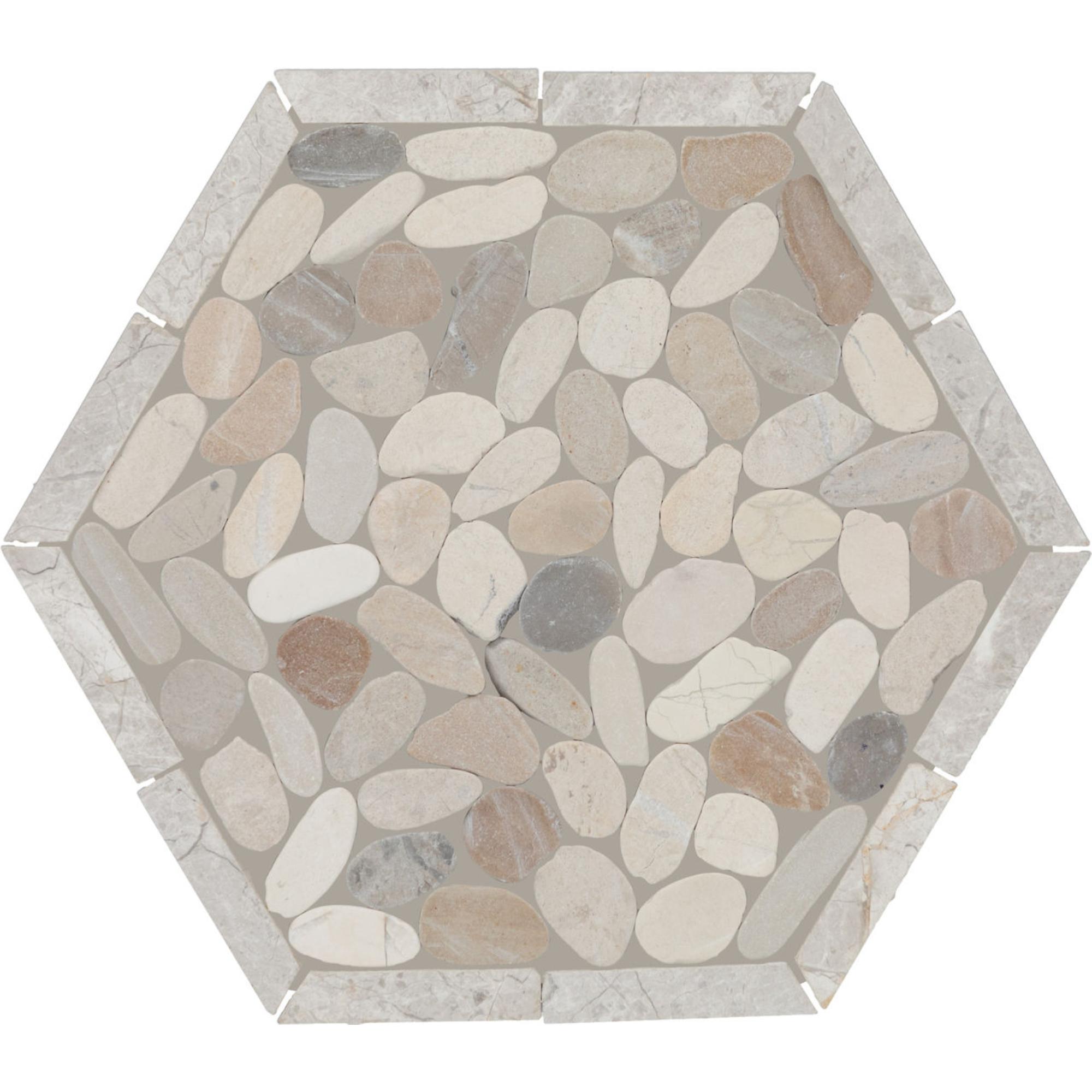 Pebble Oasis Seashell Flat Pebble Tumbled