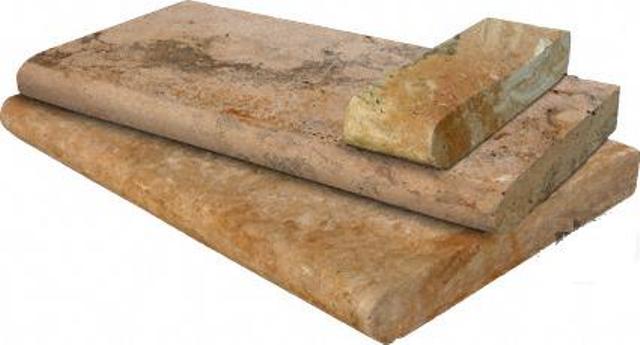 Tuscany Porcini Hon/Uf/Brushed/One Long Side Bullnosed 12X24