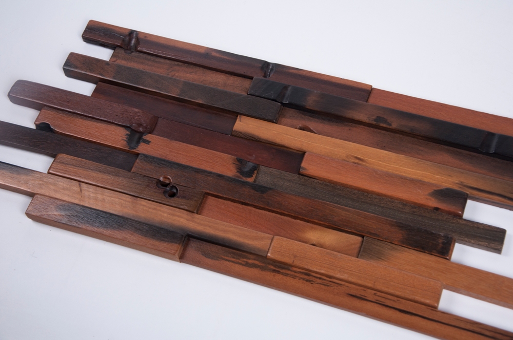 3D Random Plank 11-3/4x23 Antique Wood Mosaic