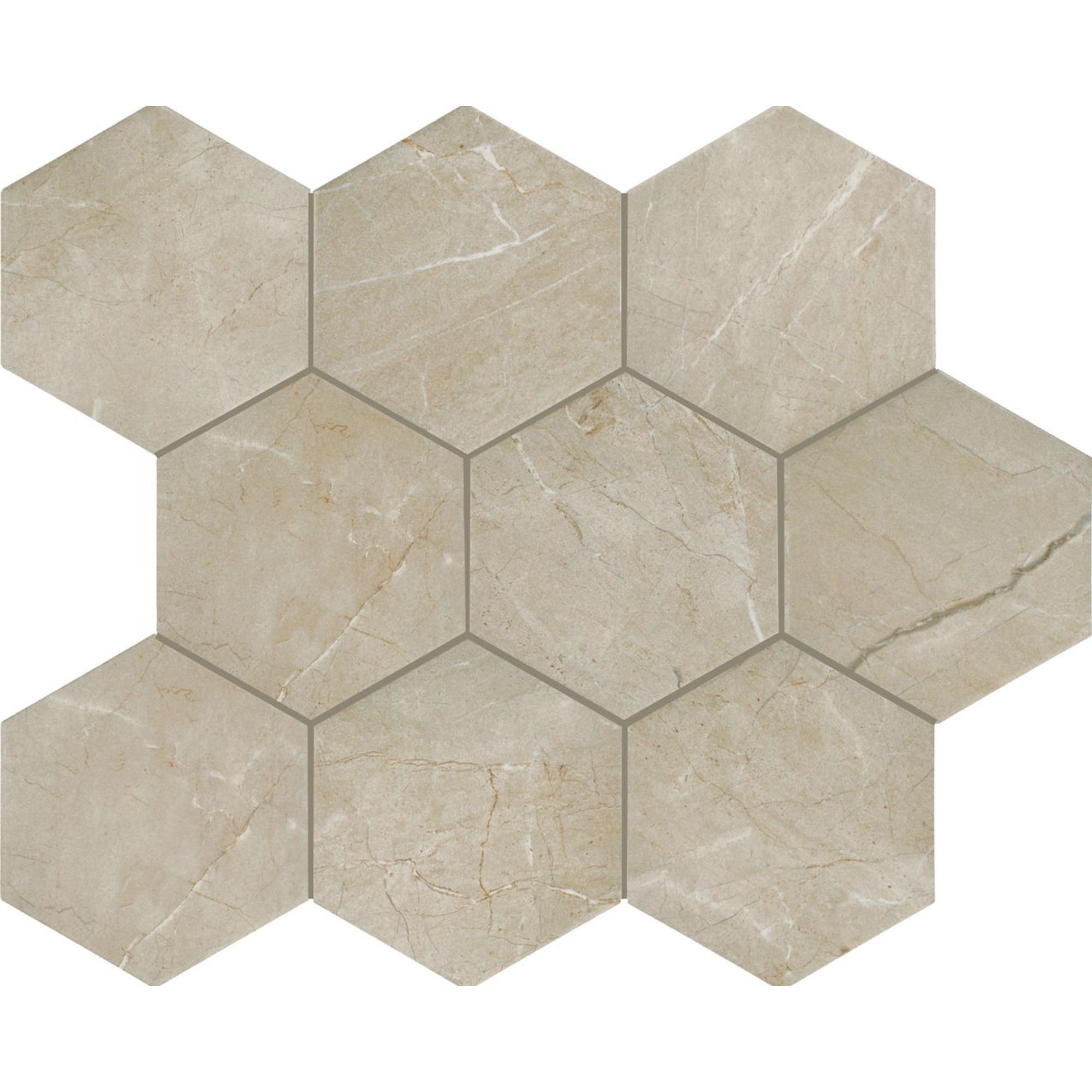 Perpetuo Elegant Beige Rectangle 12X24 Geometric Satin