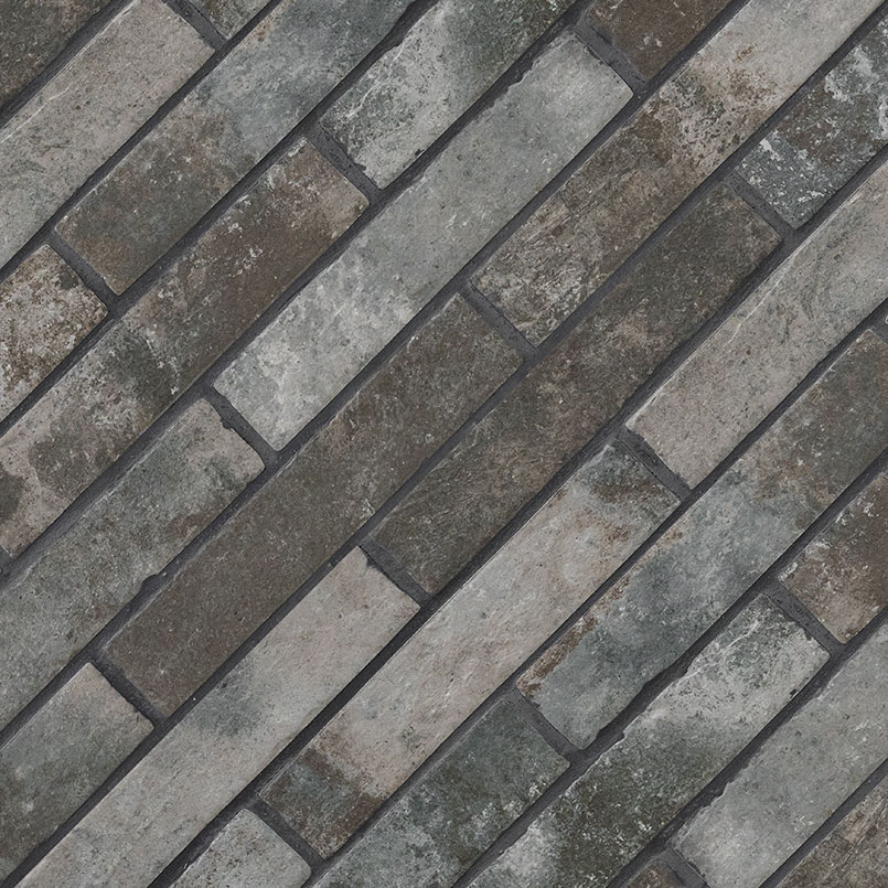 Capella Charcoal 2X10 Brick Pattern Matte Porcelain Tile