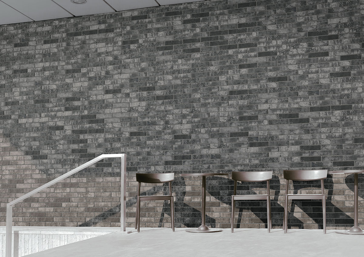 Capella Charcoal 2X10 Brick Pattern Matte Porcelain Tile
