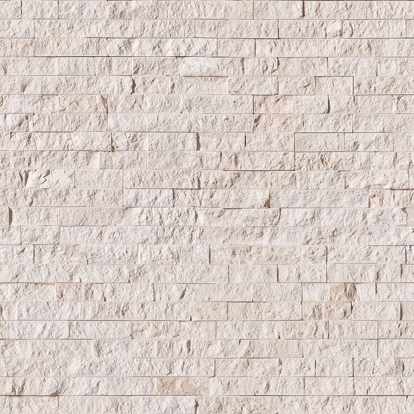 Mayra White 6X24 Split Face Ledger Panel