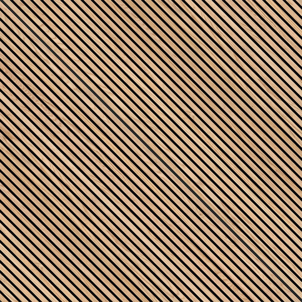 Natural 9.5 x 94.5 3D Prefinished Wood Fluted Sound Absorbing Wall Panel