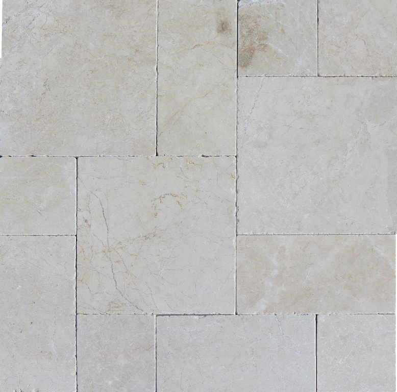 Aegean Pearl French Pattern 16 Sft x 10 Kits Tumbled Paver
