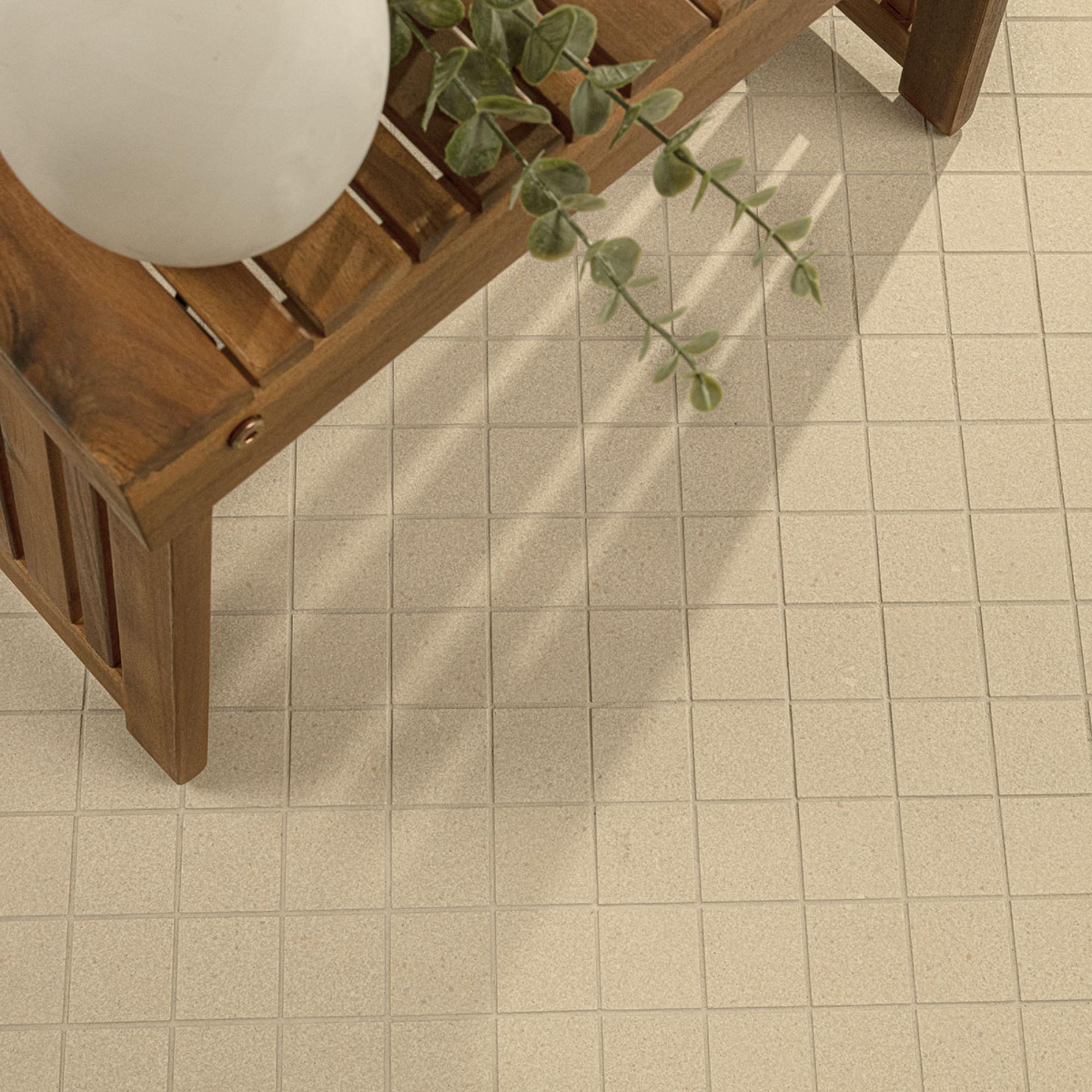 Architecta Beige 12x12 Matte Porcelain Mosaic Floor and Wall Tile