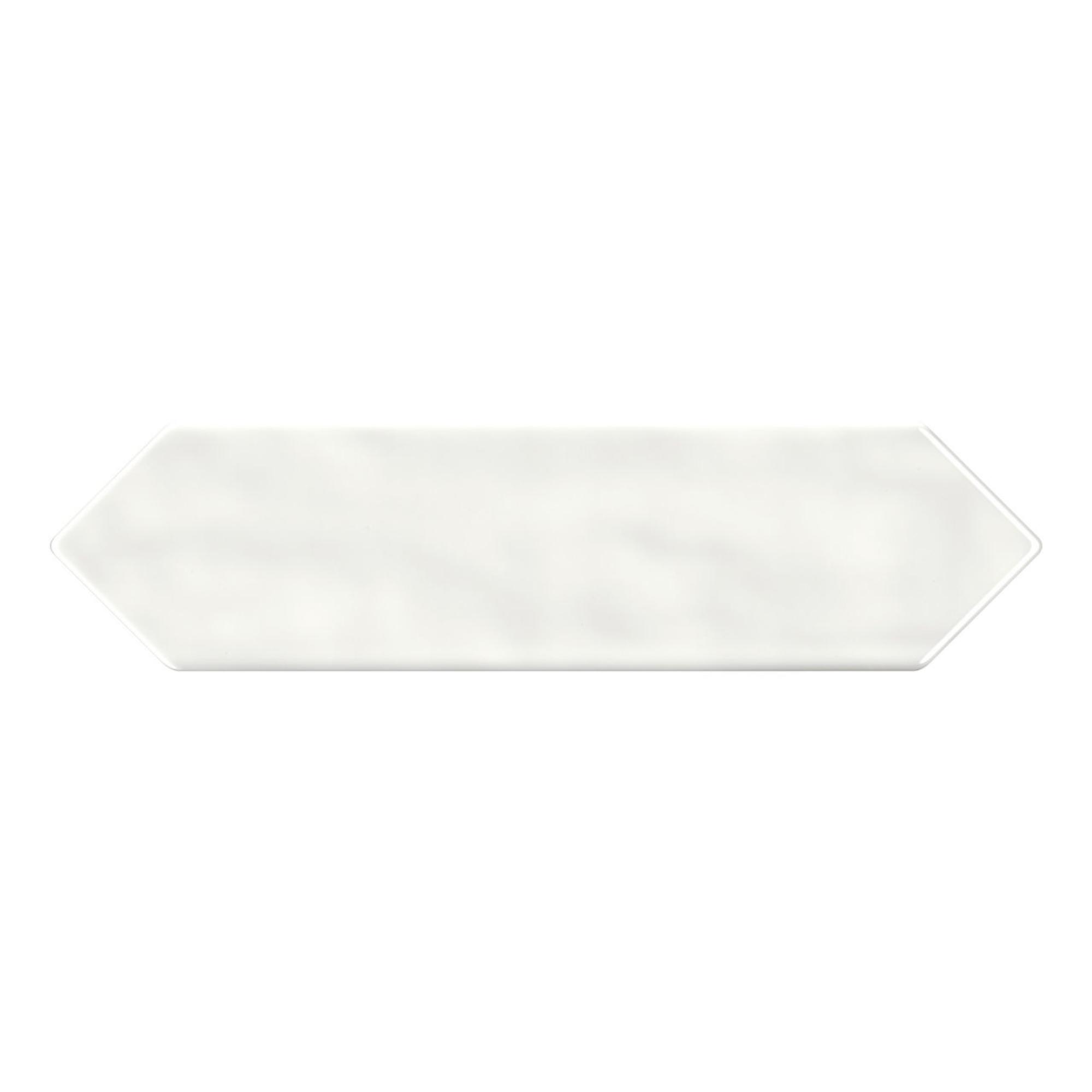 Arctic White Picket 3X12 Undulated Glossy
