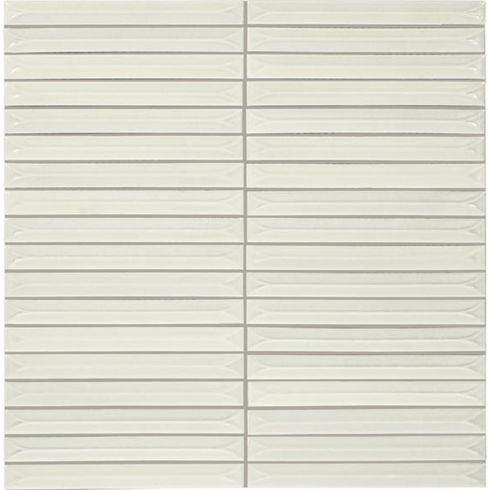 Artefino Vintage Pearl Pyramid 1/2X6 Glossy Mosaic Tile