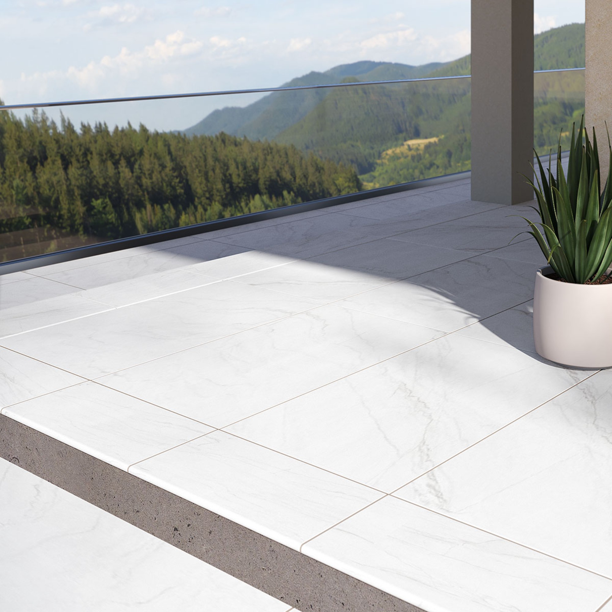 Kaya Zermatta Blanca 24x48 Matte Porcelain Pavers