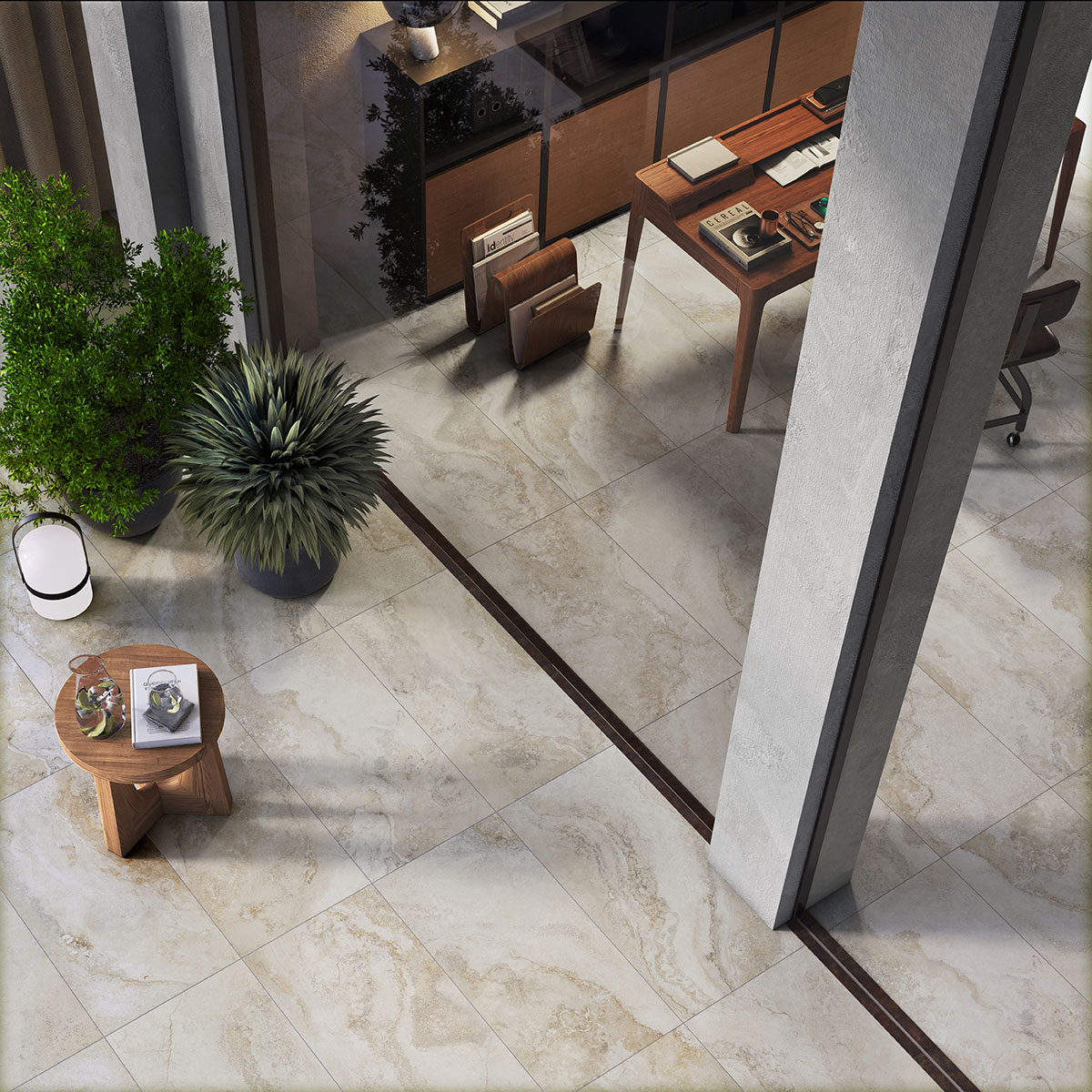 Livingstyle Travertino 18X36 Matte Porcelain Tile