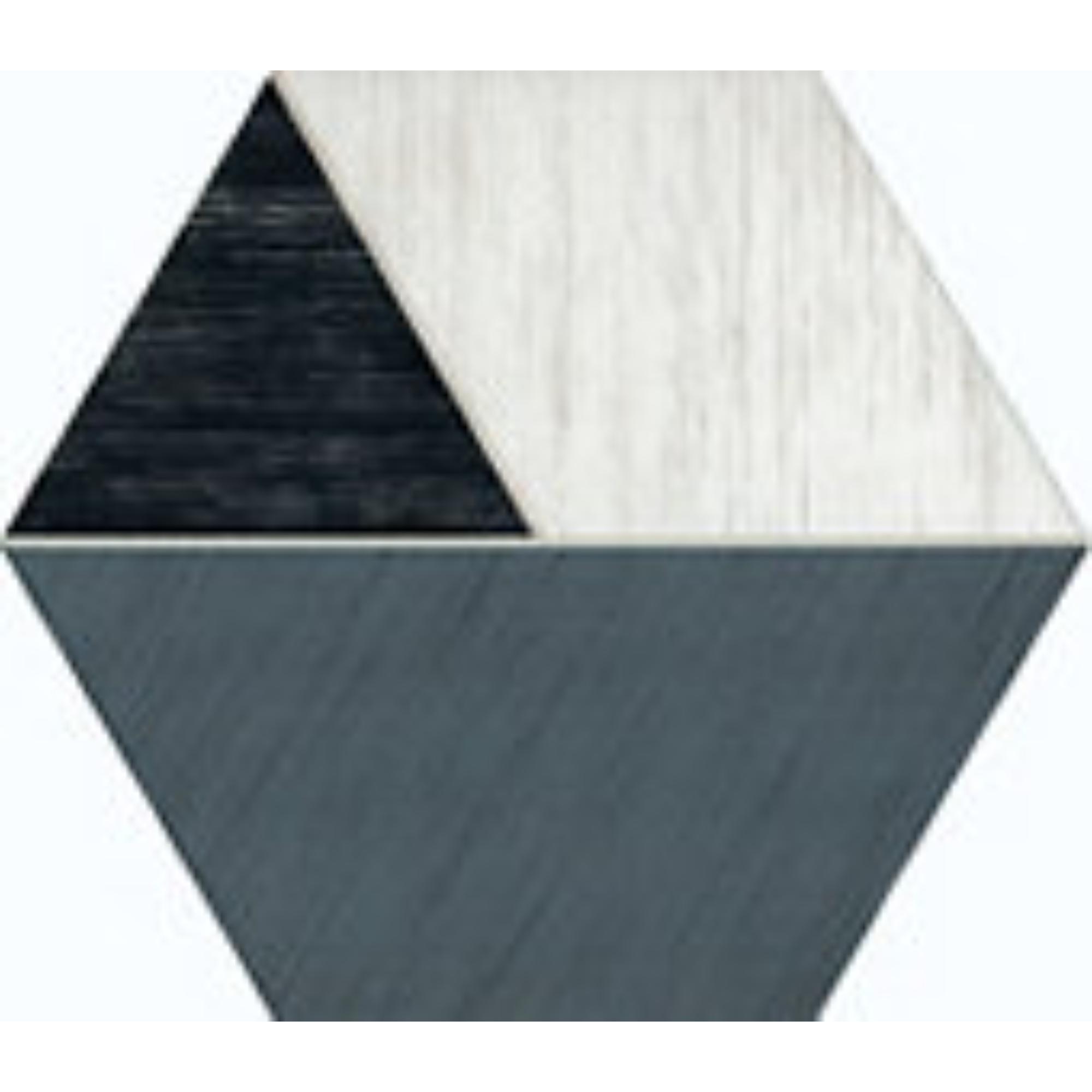 Beehive Medley Multiplex Black/White 8.5x10 Matte Porcelain Tile
