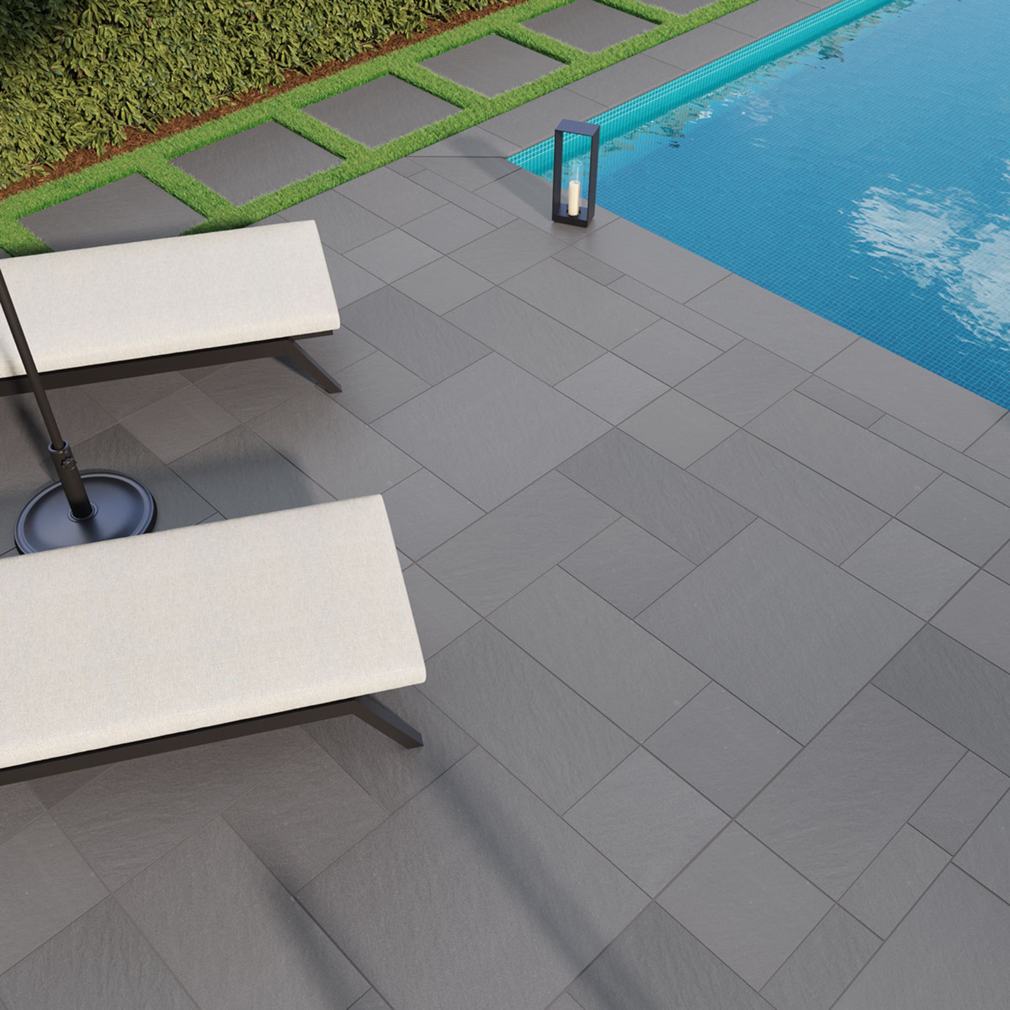 Arterra True Blue Stone 13x24 Eased Edge Matte Pool Coping