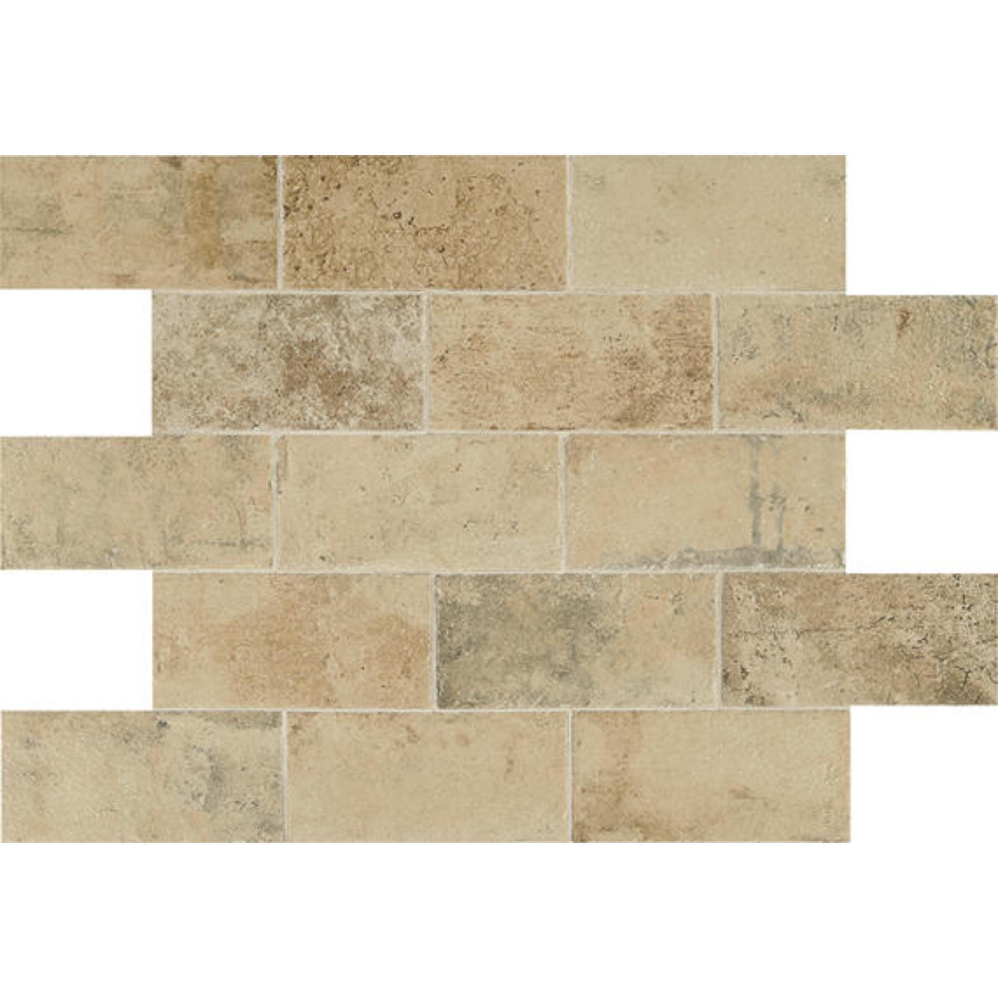Brickwork Atrium 4x8 Distressed Matte Porcelain Tile