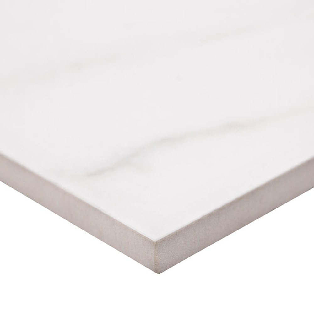 Kaya Calacatta Lucca 3X24 Polished Porcelain Bullnose Tile