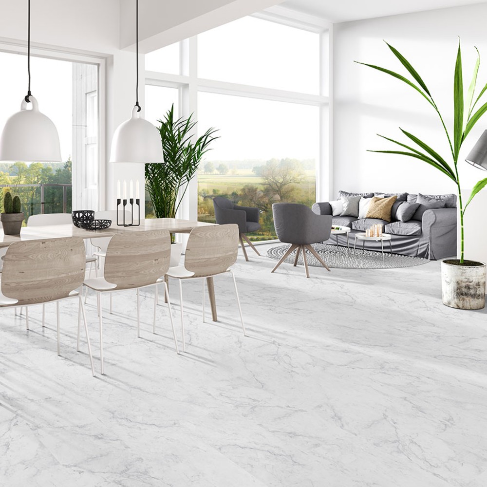 Trecento Carrara Avell 1.5X94 Vinyl End Cap (50 Pieces)
