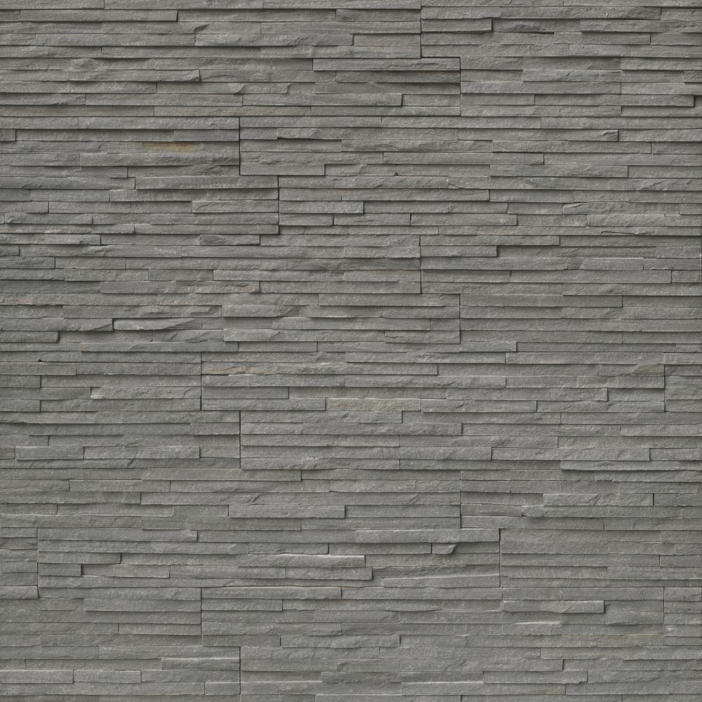 Charcoal 6x24 Split Face Pencil Ledger Panel 