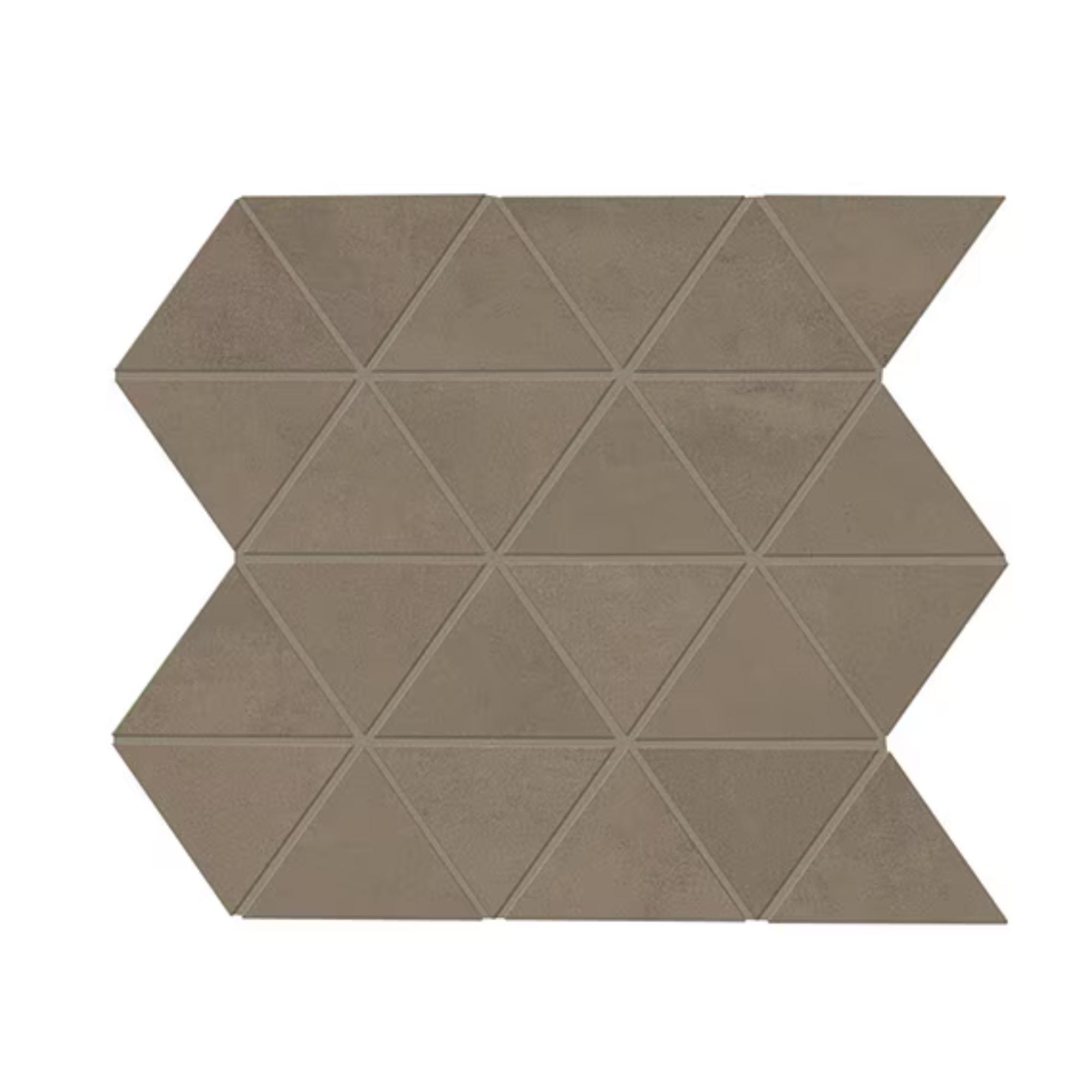 Chord Rhythm Brown 3X3 Matte Triangle Shape Mosaic Tile