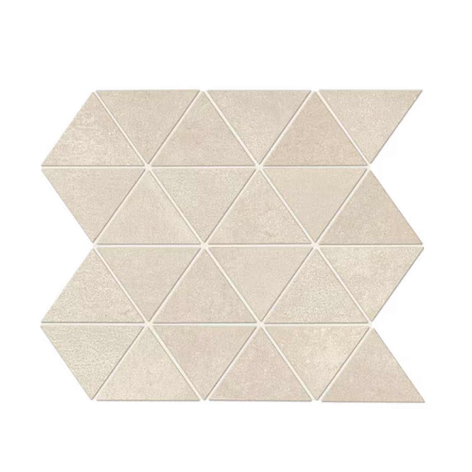 Chord Sonata White 3X3 Matte Triangle Shape Mosaic Tile
