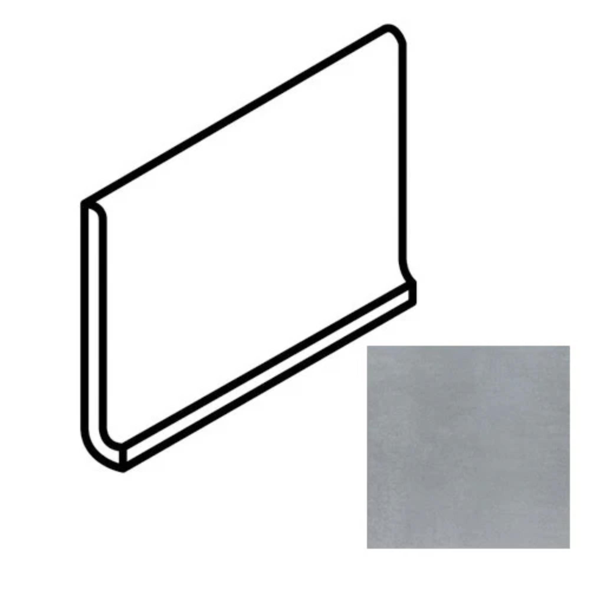 Cohesion Grey 6X12 Cove Base Matte Floor Tile Trim