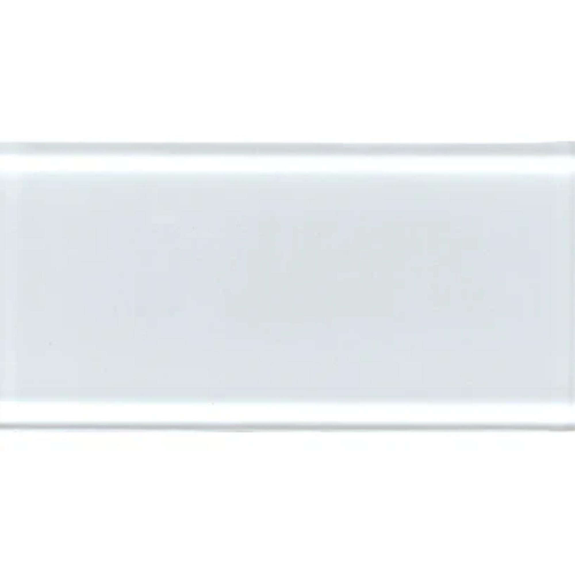 Color Wave Feather White 3X6 Glossy Porcelain Wall Tile