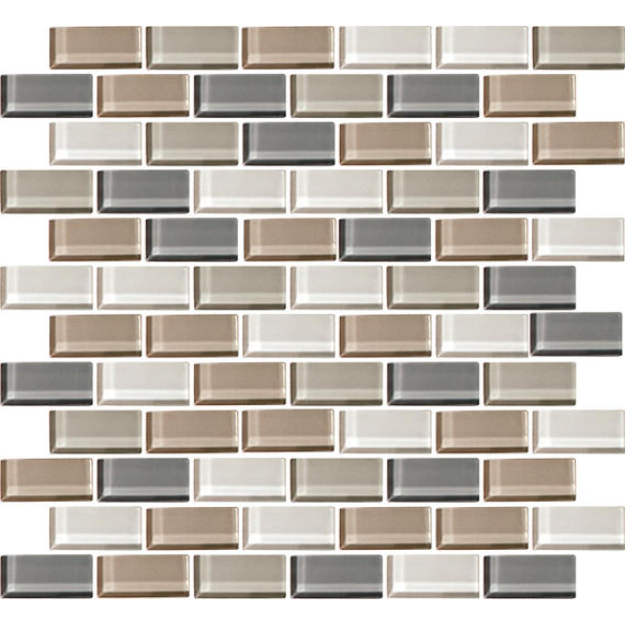 Color Wave Willow Water BL 2X1 Brick Joint Mosaic Tile