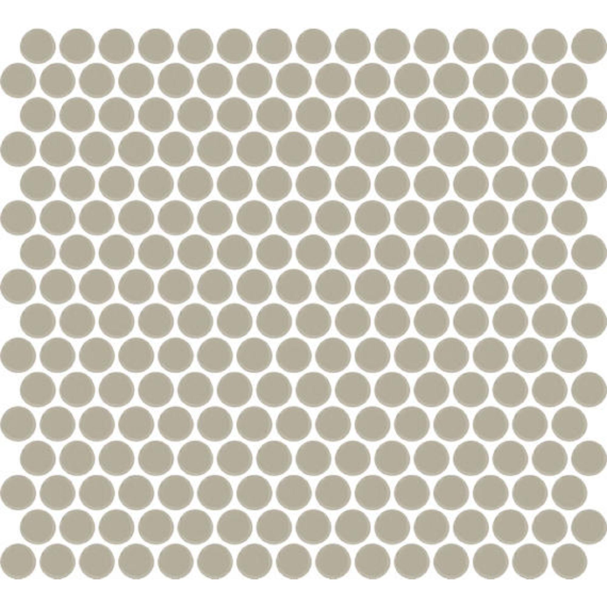 Color Wheel Architectural Gray Penny Rounds 1x1 Matte Mosaic Tile