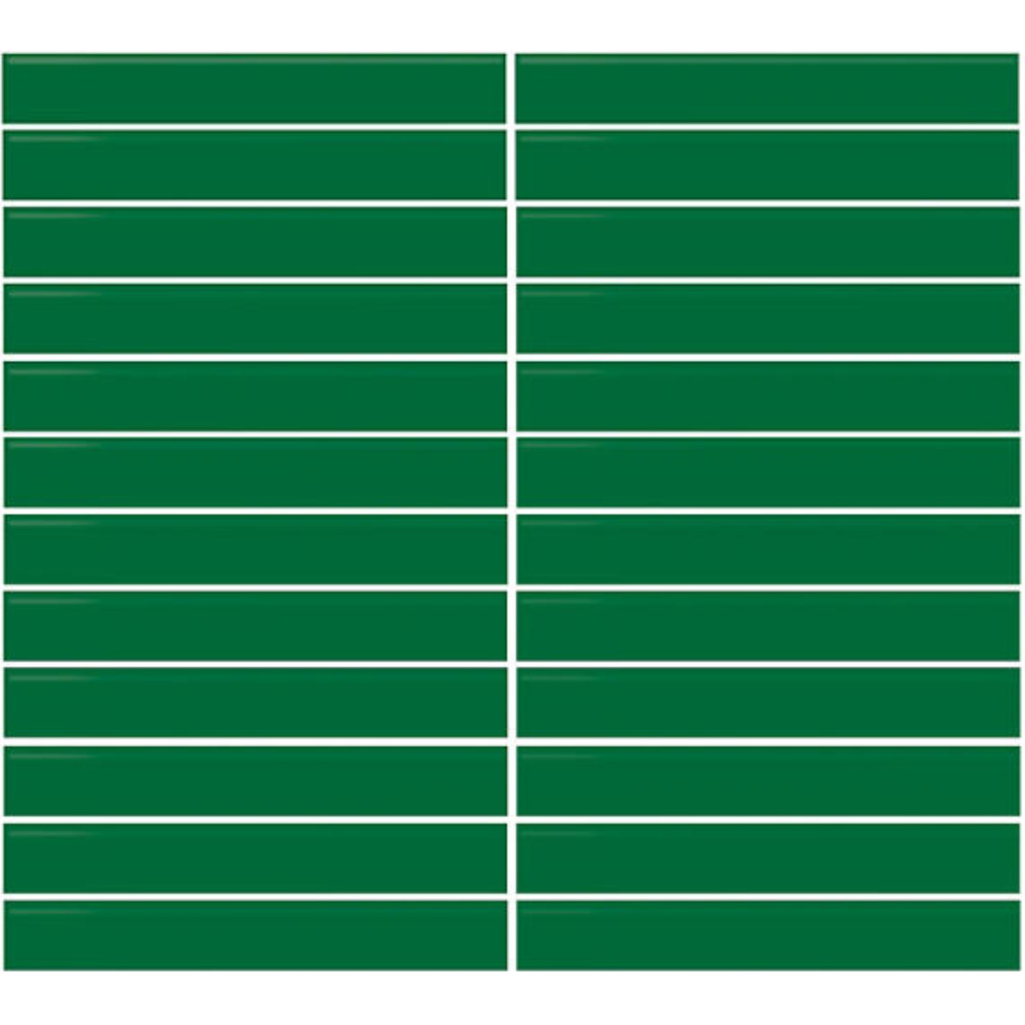 Color Wheel Emerald 2X2 Straight Joint Glossy Mosaic Tile