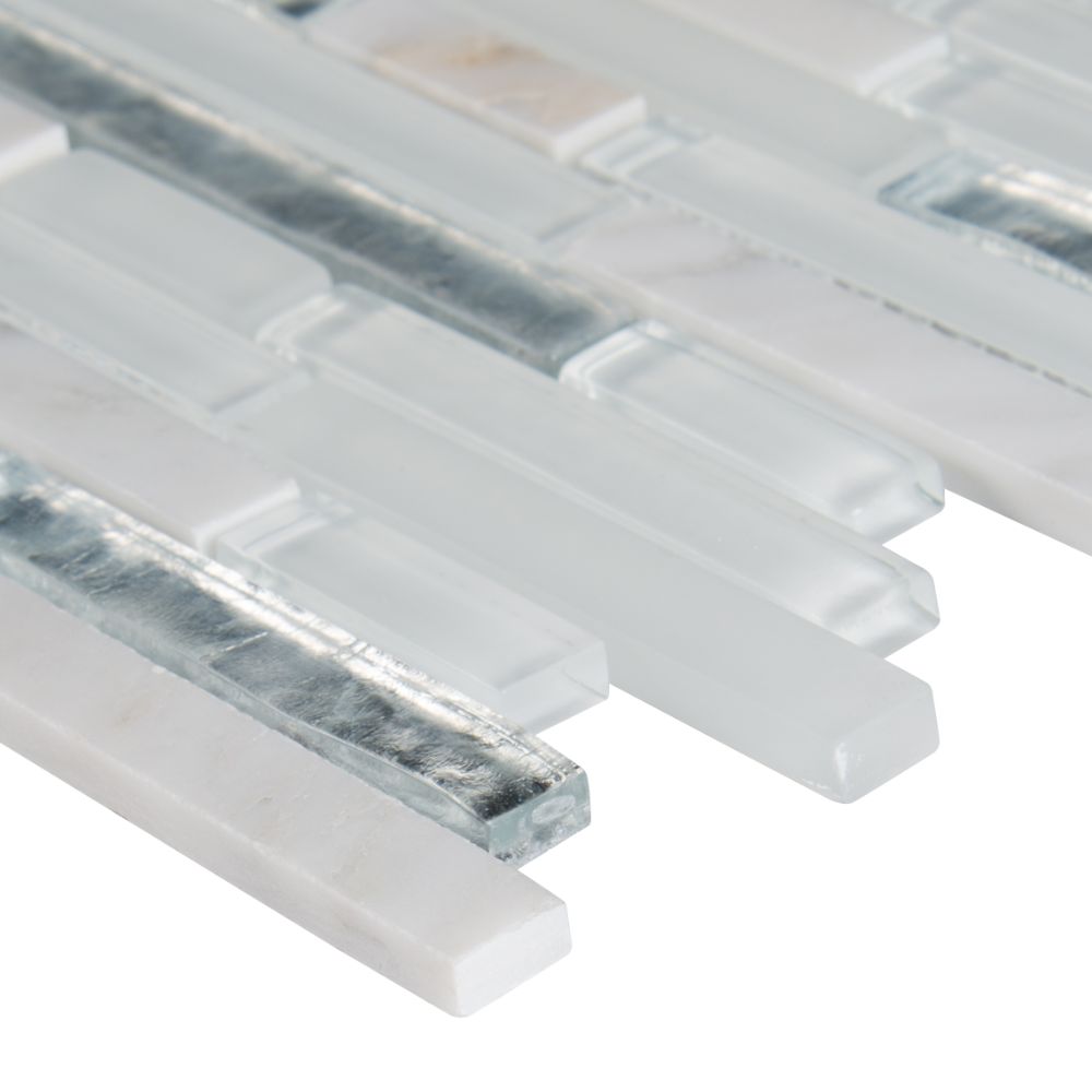 Cristallo Interlocking Pattern Glass Mosaic