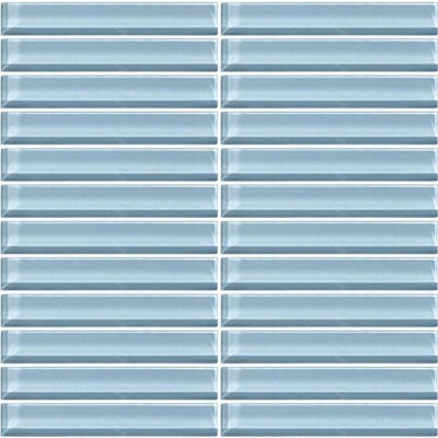 Color Wave Blue Lagoon 1X6 Glass Mosaic Tile