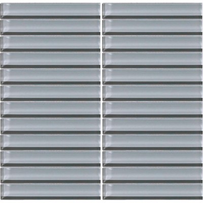 Color Wave Smoked Pearl 1X6 Glass Mosaic Tile