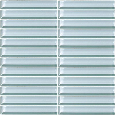 Color Wave Whisper Green 1X6 Glass Mosaic Tile