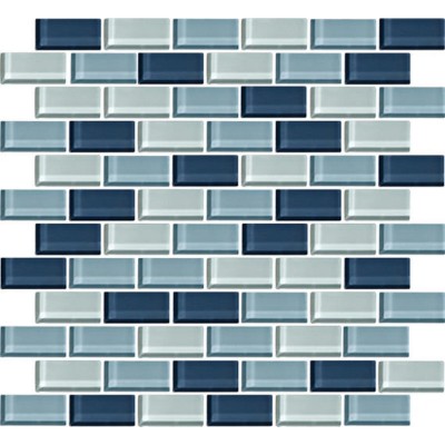 Color Wave Winter Blues 2X1 Brick Joint Mosaic Tile
