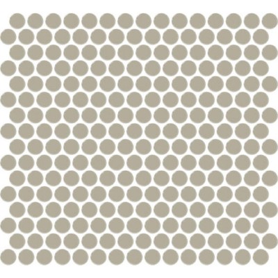 Color Wheel Architectural Gray Penny Rounds 1x1 Glossy Mosaic Tile