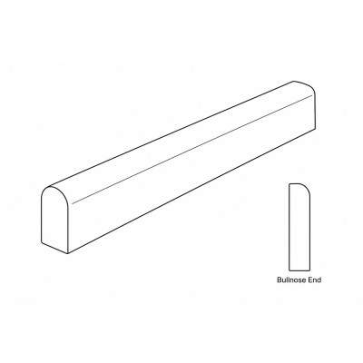 Color Wheel Classic Almond 1/2X6 Bullnose End Matte Wall Tile Trim
