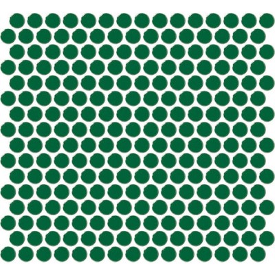 Color Wheel Emerald Penny Rounds 1x1 Glossy Mosaic Tile