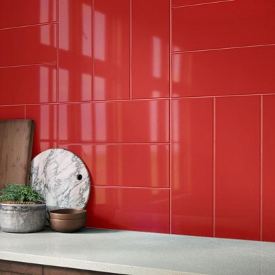Color Wheel Linear Currant 6X18 Glossy Wall Tile