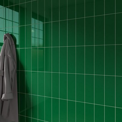 Color Wheel Linear Emerald 8X24 Glossy Wall Tile