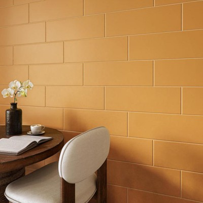 Color Wheel Linear Mustard 2X8 Matte Wall Tile