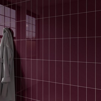 Color Wheel Linear Plum Crazy 4X12 Glossy Wall Tile