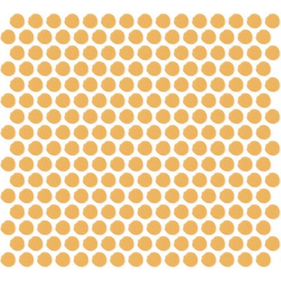 Color Wheel Mustard Penny Rounds 1x1 Glossy Mosaic Tile