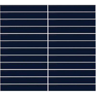 Color Wheel Navy 2X2 Straight Joint Glossy Mosaic Tile