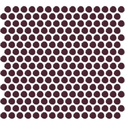 Color Wheel Plum Crazy Penny Rounds 1x1 Glossy Mosaic Tile