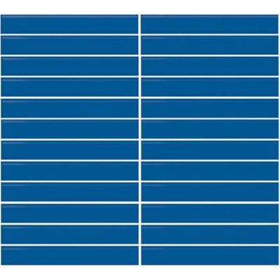 Color Wheel Sea Breeze 2X2 Straight Joint Glossy Mosaic Tile