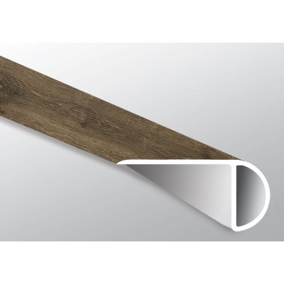 Cyrus Walnut Waves 2-3/4X94 Vinyl Overlapping Stair Nose