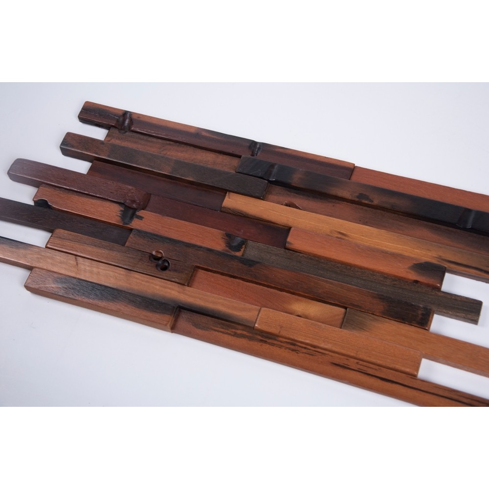 3D Random Plank 11-3/4x23 Antique Wood Mosaic