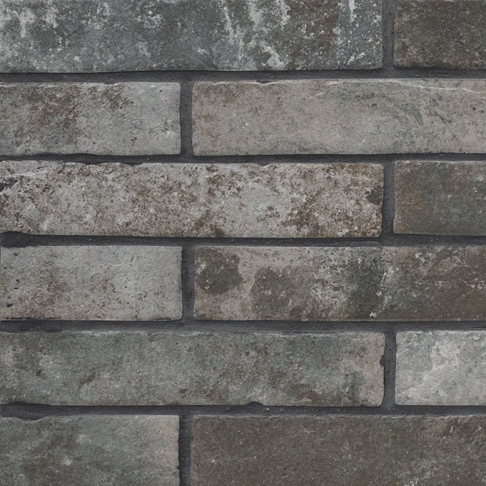 Capella Charcoal 2X10 Brick Pattern Matte Porcelain Tile