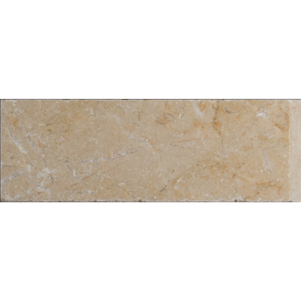 Aegean Pearl 4x12 Tumbled One Short Side Bullnose Pool Coping