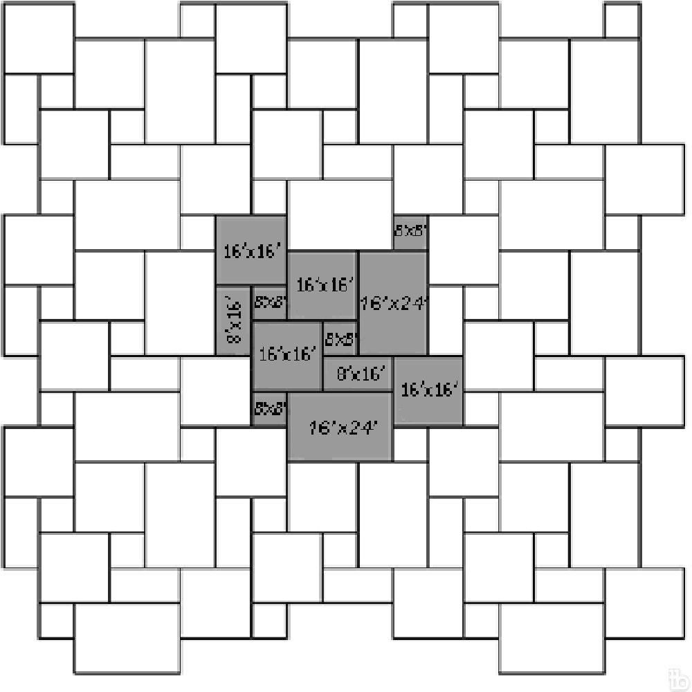 Aegean Pearl French Pattern 16 Sft x 10 Kits Tumbled Paver