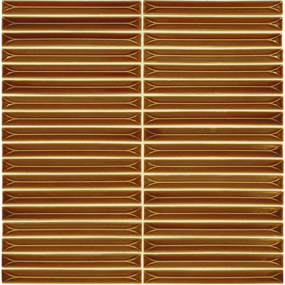 Artefino Vintage Amber Pyramid 1/2X6 Glossy Mosaic Tile