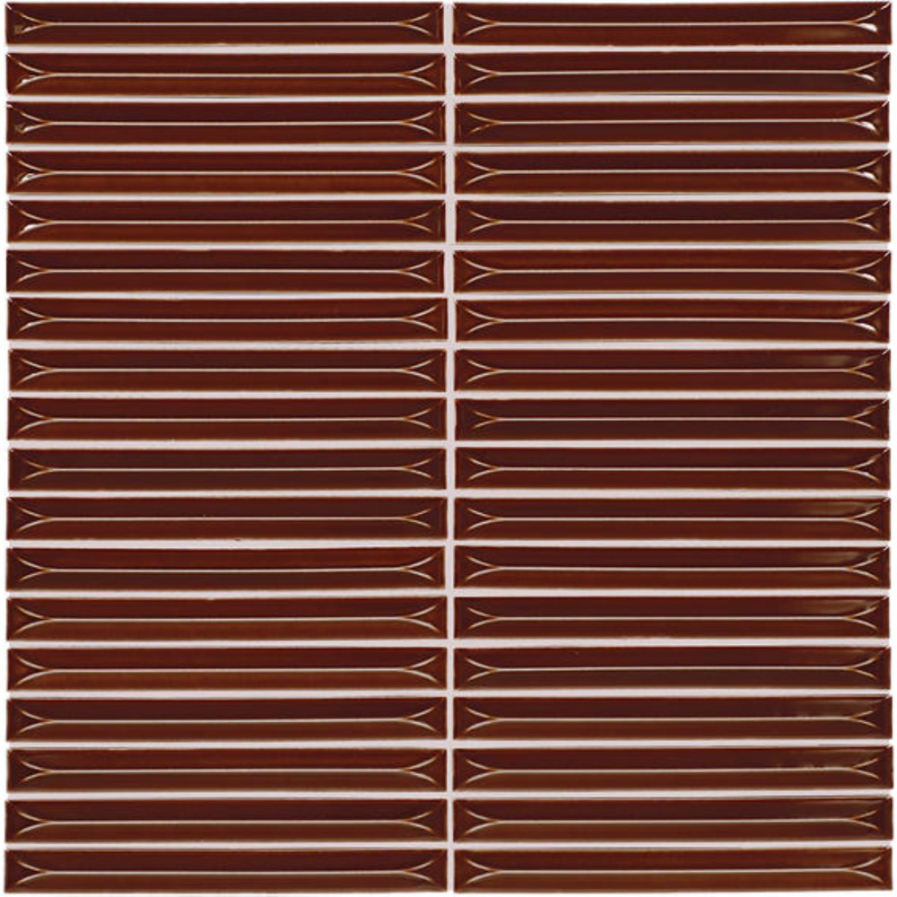 Artefino Vintage Saffron Pyramid 1/2X6 Glossy Mosaic Tile
